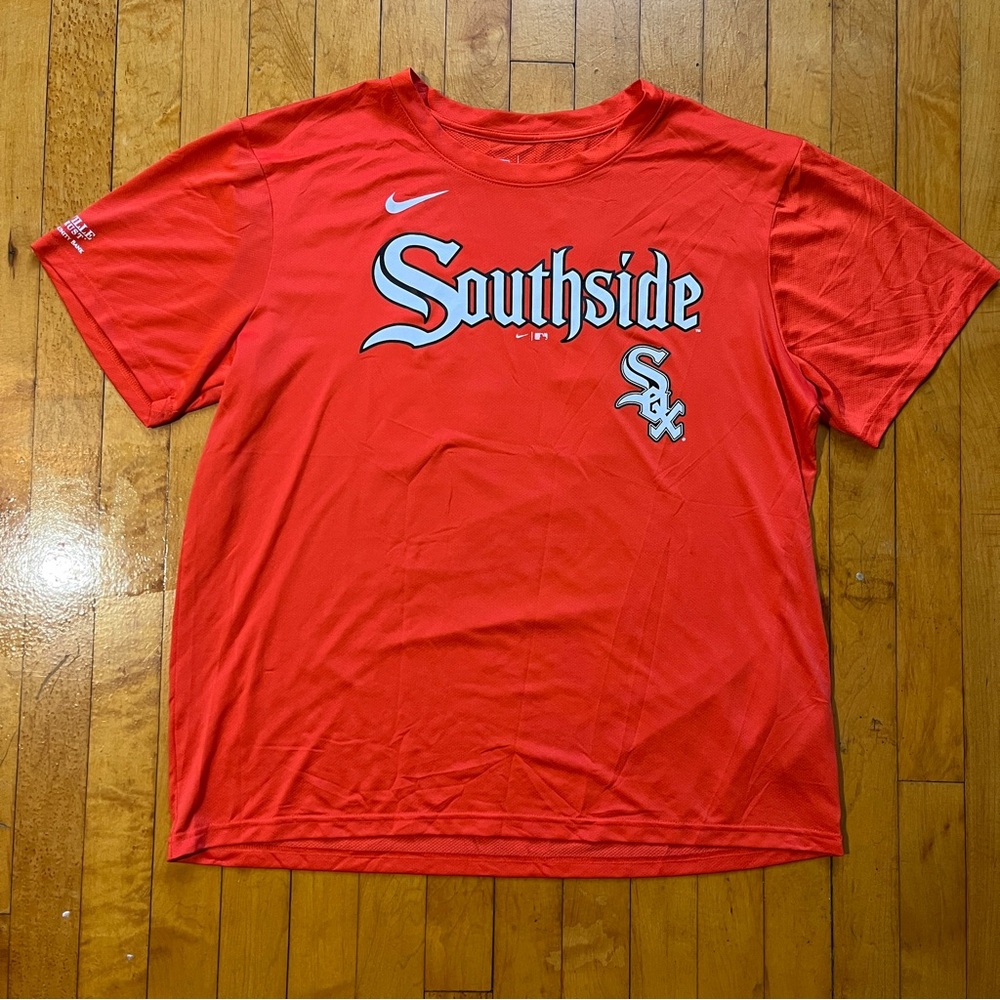 Nike Chicago White Sox Men's Shirt Size Large Southside Orange Short Sleeve MLB
